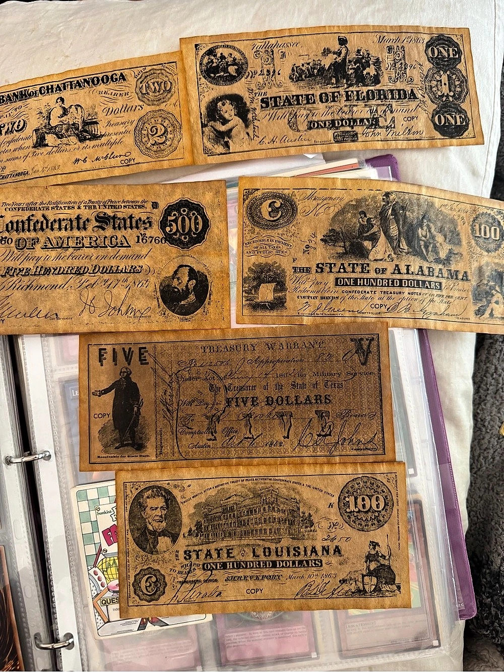 Vintage-Style Reproduction Banknotes